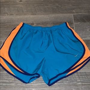 Blue nike pro shorts